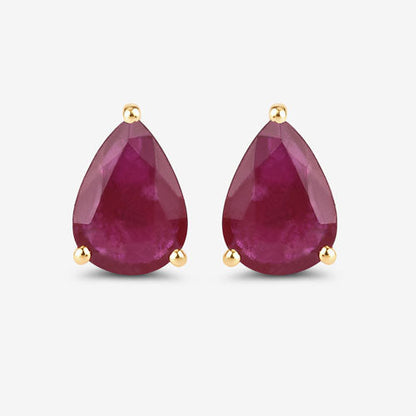 1.60 Carat Genuine Ruby 10K Yellow Gold Earrings by Bids.com