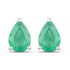 1.30 Carat Genuine Zambian Emerald 10K White Gold Earrings by Bids.com