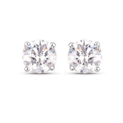 0.54 Carat Genuine White Diamond 14K White Gold Earrings by Bids.com