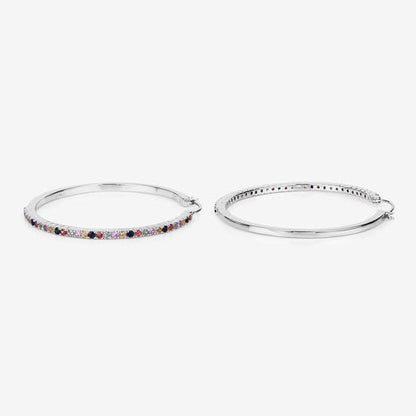 2.24 Carat Genuine Multi Sapphire .925 Sterling Silver Earrings by Bids.com