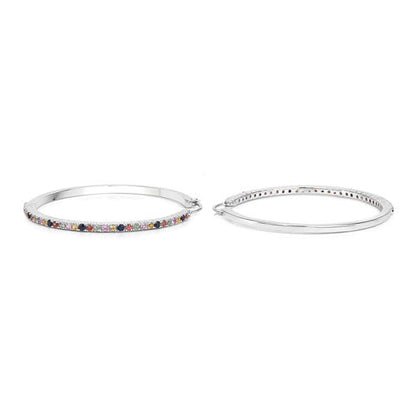 2.24 Carat Genuine Multi Sapphire .925 Sterling Silver Earrings by Bids.com