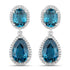11.45 Carat Genuine London Blue Topaz and White Diamond .925 Sterling Silver Earrings by Avera Group