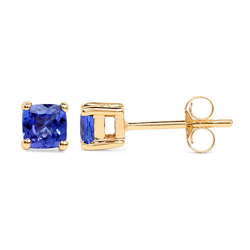 0.56 Carat Genuine Tanzanite 14K Yellow Gold Earrings  DestGlow
