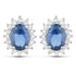 2.22 Carat Genuine Blue Sapphire and White Diamond 14K White Gold Earrings by Bids.com