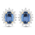 2.22 Carat Genuine Blue Sapphire and White Diamond 14K Yellow Gold Earrings by Bids.com