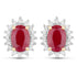 2.02 Carat Genuine Ruby and White Diamond 14K Yellow Gold Earrings by Bids.com