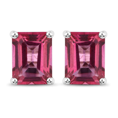 3.20 Carat Genuine Pink Topaz .925 Sterling Silver Earrings  DestGlow