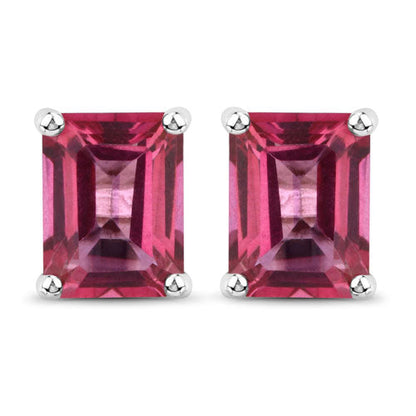 3.20 Carat Genuine Pink Topaz .925 Sterling Silver Earrings  DestGlow