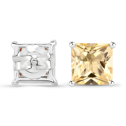 3.06 Carat Genuine Citrine .925 Sterling Silver Earrings  DestGlow