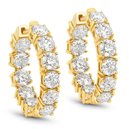 3.08 Carat Genuine Lab Grown Diamond 14K Yellow Gold Earrings by Bids.com