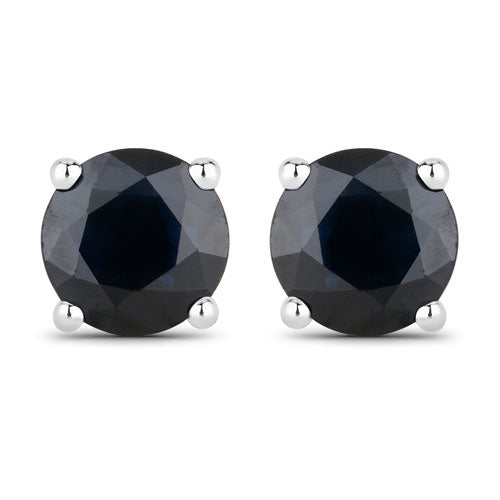 1.70 Carat Genuine Blue Sapphire 10K White Gold Earrings by Bids.com