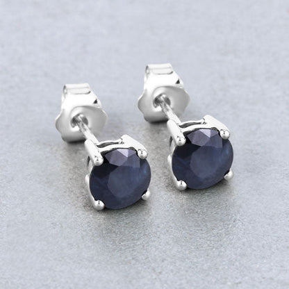 1.70 Carat Genuine Blue Sapphire 10K White Gold Earrings by Bids.com