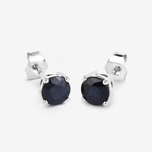 1.70 Carat Genuine Blue Sapphire 10K White Gold Earrings by Bids.com