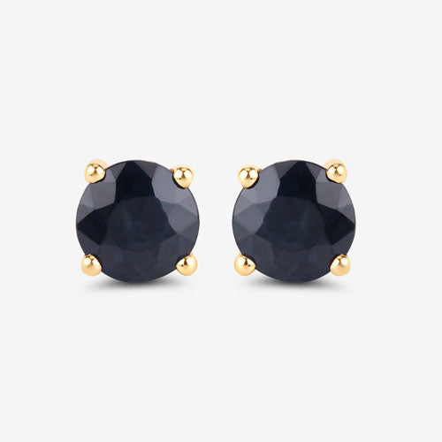 1.70 Carat Genuine Blue Sapphire 10K Yellow Gold Earrings by Bids.com