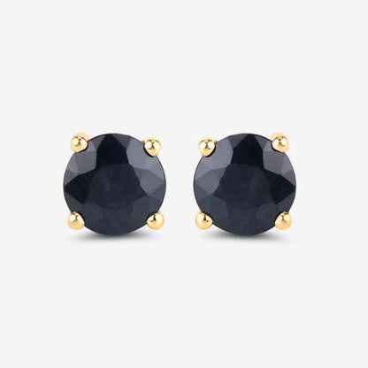 1.70 Carat Genuine Blue Sapphire 10K Yellow Gold Earrings by Bids.com