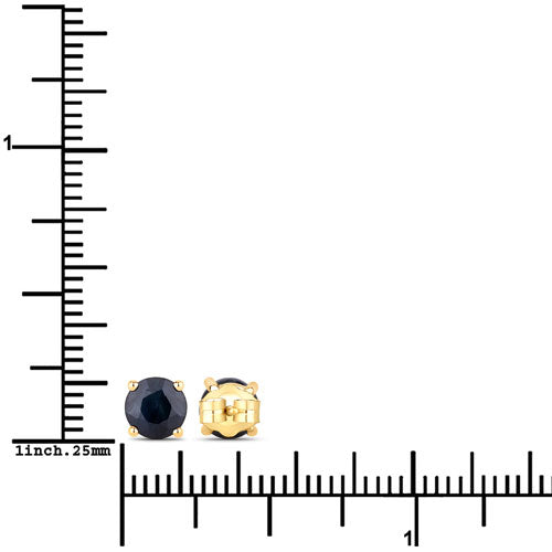 1.70 Carat Genuine Blue Sapphire 10K Yellow Gold Earrings by Bids.com