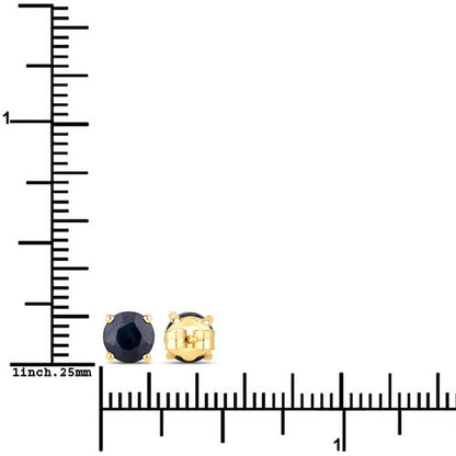 1.70 Carat Genuine Blue Sapphire 10K Yellow Gold Earrings by Bids.com