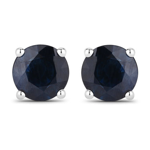 1.70 Carat Genuine Blue Sapphire 14K White Gold Earrings by Bids.com