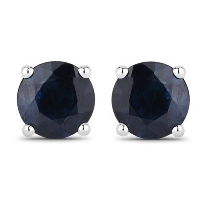 1.70 Carat Genuine Blue Sapphire 14K White Gold Earrings by Bids.com