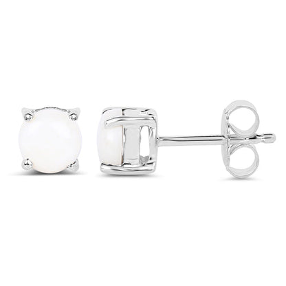 1.18 Carat Genuine Opal .925 Sterling Silver Earrings  DestGlow
