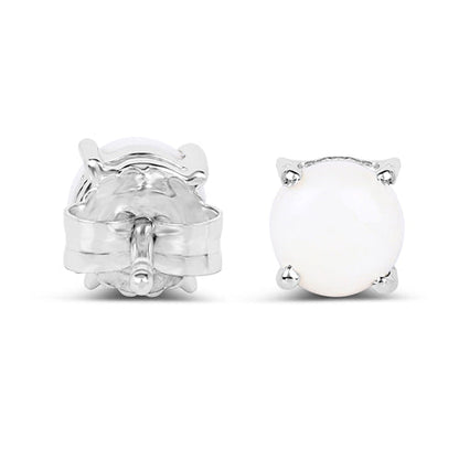 1.18 Carat Genuine Opal .925 Sterling Silver Earrings  DestGlow