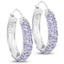 3.06 Carat Genuine Tanzanite .925 Sterling Silver Earrings 