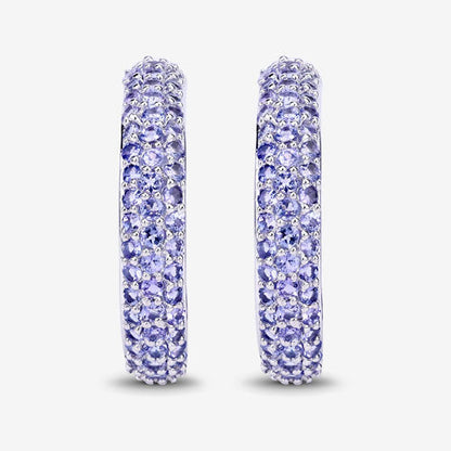 3.06 Carat Genuine Tanzanite .925 Sterling Silver Earrings by Bids.com