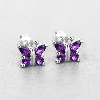 1.00 Carat Genuine Amethyst .925 Sterling Silver Earrings by Bids.com