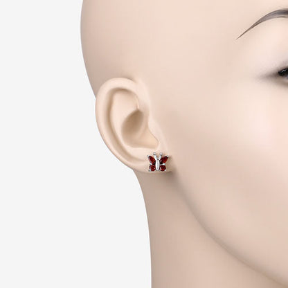 1.28 Carat Genuine Garnet .925 Sterling Silver Earrings by Bids.com