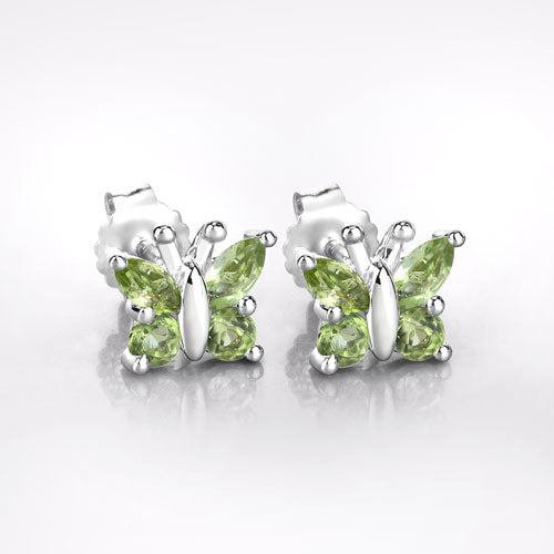 1.00 Carat Genuine Peridot .925 Sterling Silver Earrings by Bids.com