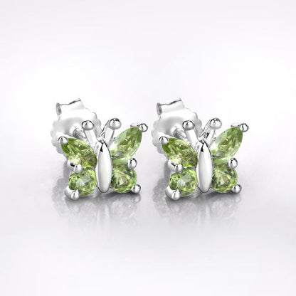 1.00 Carat Genuine Peridot .925 Sterling Silver Earrings by Bids.com