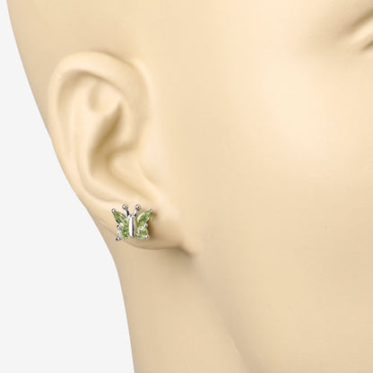 1.00 Carat Genuine Peridot .925 Sterling Silver Earrings by Bids.com