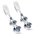 4.18 Carat Genuine Blue Sapphire .925 Sterling Silver Earrings by Bids.com