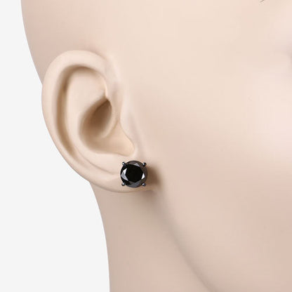 4.81 Carat Genuine Black Diamond 14K White Gold Earrings  DestGlow