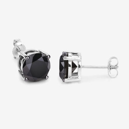 4.81 Carat Genuine Black Diamond 14K White Gold Earrings  DestGlow