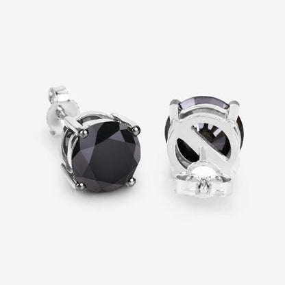 3.08 Carat Genuine Black Diamond 14K White Gold Earrings  DestGlow
