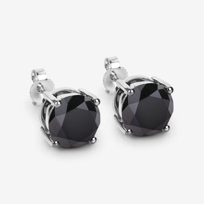3.08 Carat Genuine Black Diamond 14K White Gold Earrings  DestGlow