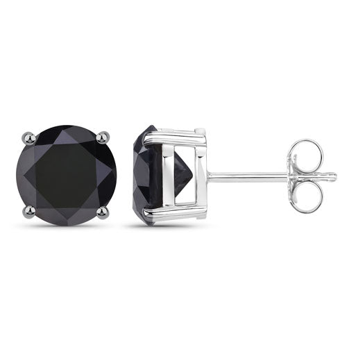 5.41 Carat Genuine Black Diamond 14K White Gold Earrings by Bids.com