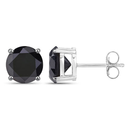 5.41 Carat Genuine Black Diamond 14K White Gold Earrings by Bids.com
