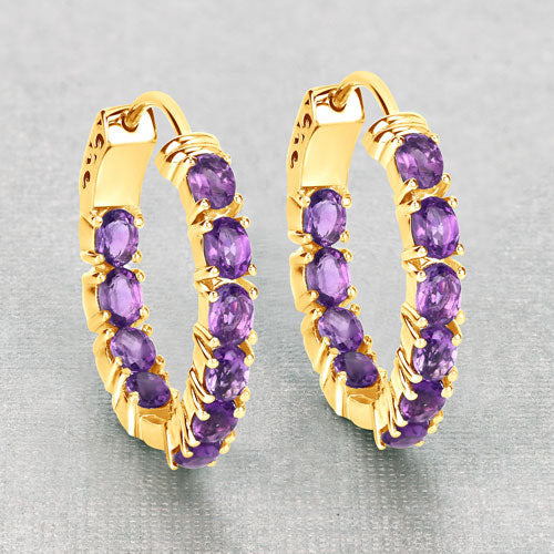 3.20 Carat Genuine Amethyst .925 Sterling Silver Earrings by Bids.com