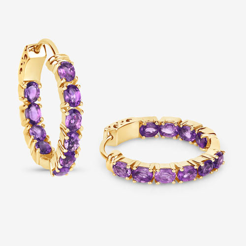 3.20 Carat Genuine Amethyst .925 Sterling Silver Earrings by Bids.com