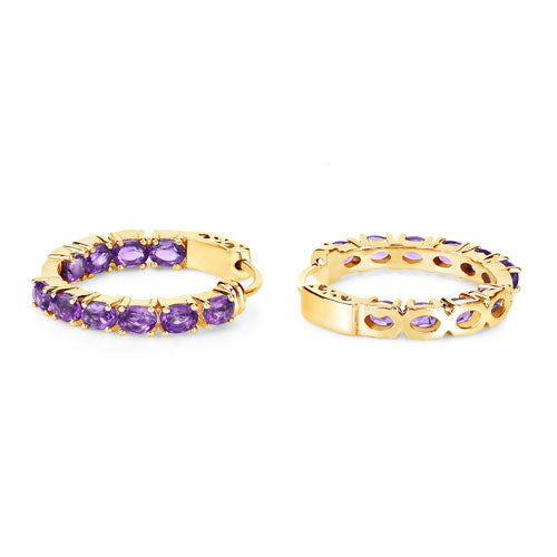 3.20 Carat Genuine Amethyst .925 Sterling Silver Earrings by Bids.com