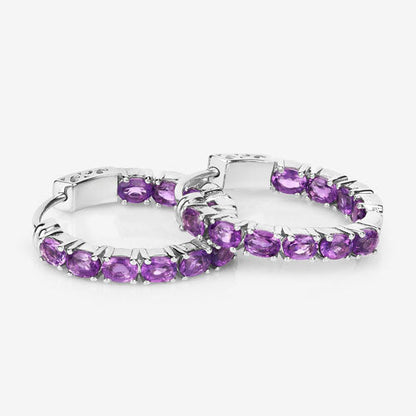 3.20 Carat Genuine Amethyst .925 Sterling Silver Earrings  DestGlow