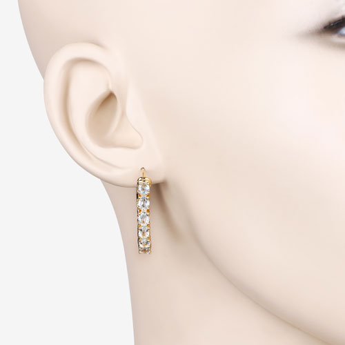 3.80 Carat Genuine Blue Topaz .925 Sterling Silver Earrings by Bids.com