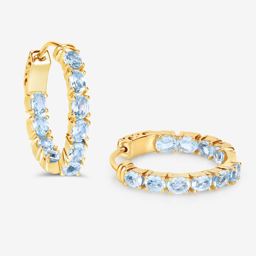 3.80 Carat Genuine Blue Topaz .925 Sterling Silver Earrings by Bids.com