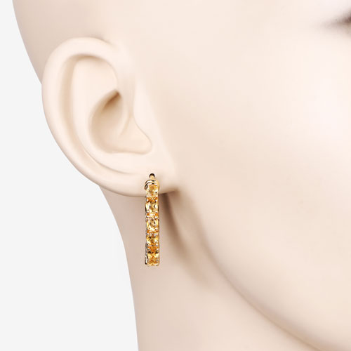 3.20 Carat Genuine Citrine .925 Sterling Silver Earrings by Bids.com