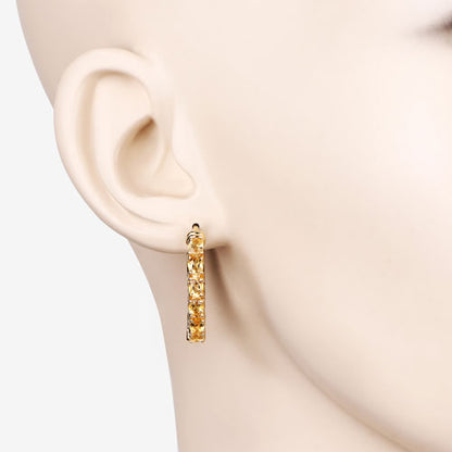 3.20 Carat Genuine Citrine .925 Sterling Silver Earrings by Bids.com