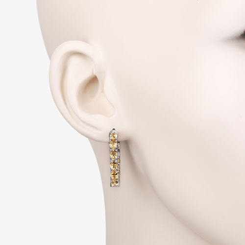 3.20 Carat Genuine Citrine .925 Sterling Silver Earrings  DestGlow