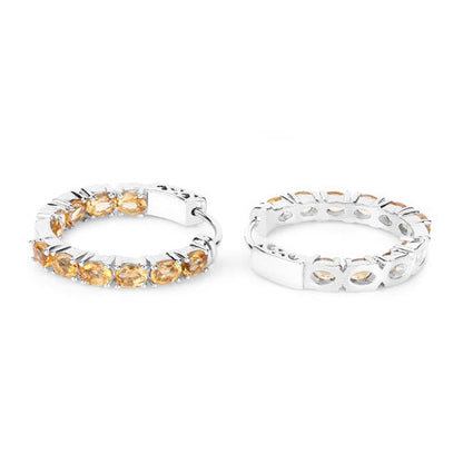 3.20 Carat Genuine Citrine .925 Sterling Silver Earrings  DestGlow