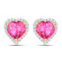 5.04 Carat Genuine Pink Topaz and White Topaz .925 Sterling Silver Earrings by Bids.com